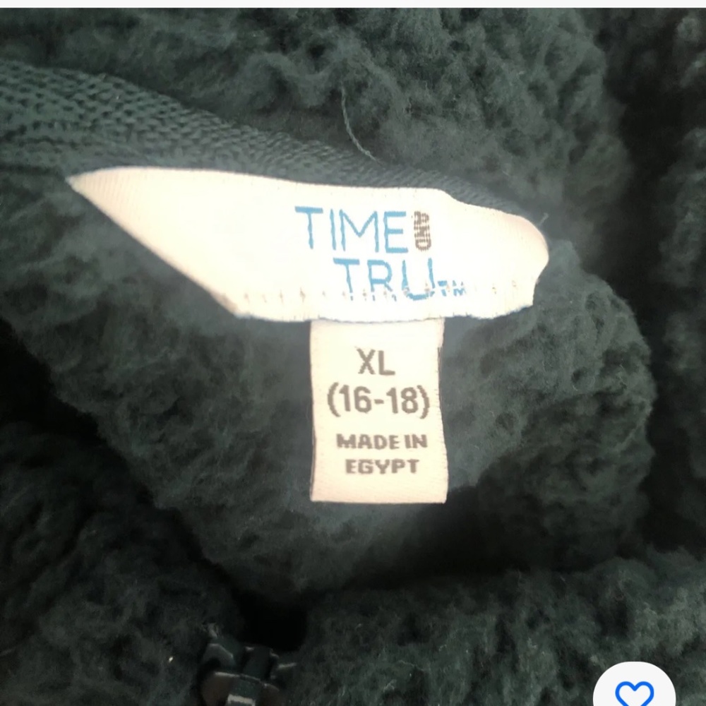 Time and Tru Women’s Green Sherpa Vest Size XL (16-18) NEW - Picture 10 of 10